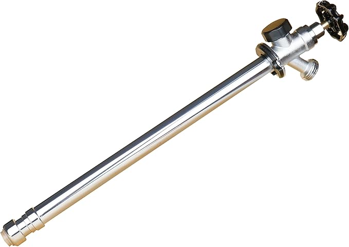 WHK 12 Inch Frost Free Outdoor Faucet Sillcock 1/2 x 3/4 Inch MHT, Frost Proof Outdoor Faucet Bib with 1/2" Push-to-Connect Plumbing Fittings, Brass Push Fit Connector for Copper, PEX, CPVC Pipe