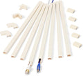 Cord Hider Wall for One Cord, 136in Wire Covers Wall, Easy Install Cable Cover Kit, Cable Raceway Beige, Wire Management Wall, 8X L17in W0.6in H0.4in