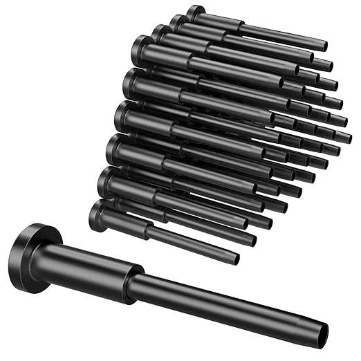 BLIKA 40 Pack 1/8" Black Stainless Steel Invisible Receiver and Swage Stud End for Cable Railing, Deck Stair Threaded End Fitting for Wood & Metal Post, Black Cable Railing Hardware