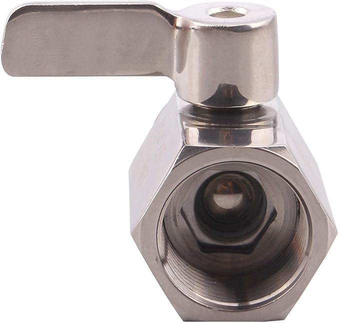 DERNORD 3/4 inch Stainless Mini Ball Valve NPT Female x Male Thread SUS316