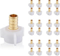 25-Pack HeSun PEX Fittings, 3/4" Pex x 3/4" Female NPT Swivel Adapter, Brass Crimp Fitting for ASTM F1807(PEX1807203-25)