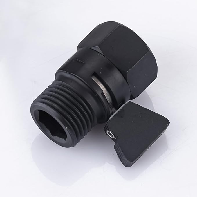 Brass Shut Off Valve, Water Flow Control Valve, Shower Head Shut Off Valve, Water Flow Control Valves G1/2 Pressure Regulator, Water Pressure Regulator in Black