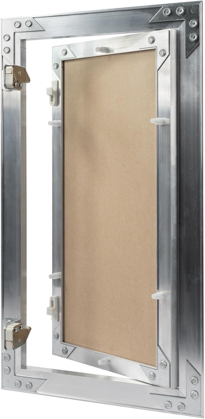8" x 16" Inch Aluminum Drywall Access Panel - Service Shaft Door - Plumbing, Electricity, Heating, Alarm Wall Inspection hatch for Drywall - Bathroom Service Access Hole Cover