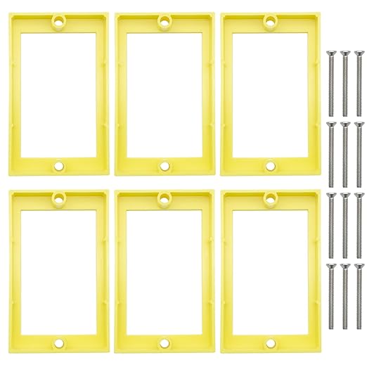 Electrical Box Extender for Electrical Box & Electrical Outlet Switches, Yellow Receptacle Extender for Home Improvement,4 Pack