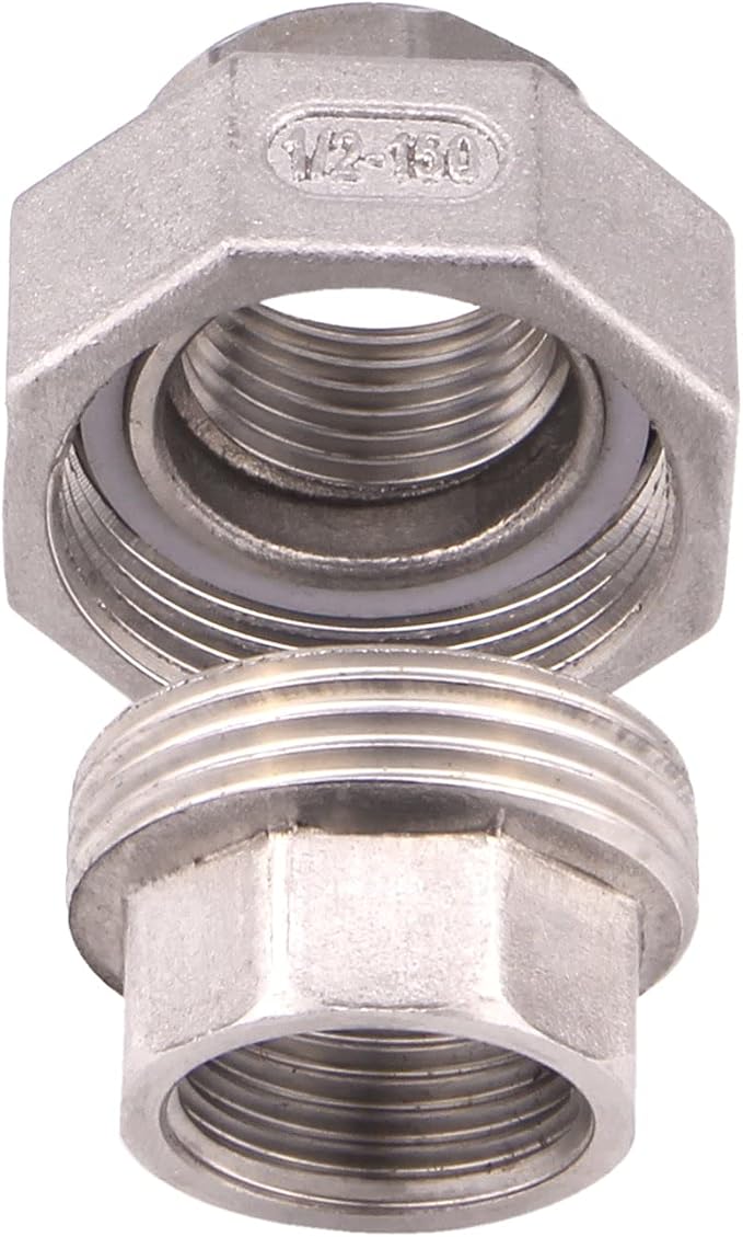 Cast Pipe Fittings Union - 1/2" NPT Female Fitting Stainless Steel 304, Class 150