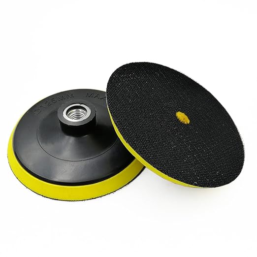 SHDIATOOL 5-Inch Backer Pad Backing pad of Foam Plastic Body with 5/8-Inch-11 Thread for Diamond Polishing Pads Pack of 2
