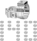 Kodilin 140-Pack 3/8 Pex Crimp Rings, Heavy-Duty 304 Stainless Steel Single Ear Pex Clamps Wider & Thicker Pex Cinch Clamps for Superior Grip & 360° Seal, Fits PEX Tubing Pipe Fitting Connections