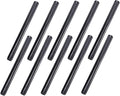 3/4" x 12" Black Painted Iron Pipe, Home TZH 10 Pack Threaded Black Paint Finish Metal Pipe Nipple for DIY Project/Furniture/Shelving Decoration(10, 12")