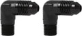 EVIL ENERGY 4AN to 1/8" NPT Male 90 Degree Fitting Adapter Aluminum 2PCS