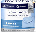 NorthShore Champion XD, 33 x 35, 36 oz., Washable Underpads, Large, Pack/4