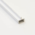 Sliding Door Bottom Track - Replacement Sliding Screen Door Track System - Easy Assembly Sliding Door Hardware & Replacement Tracks - Modern White Vinyl Square Bottom Tracks by HURD - 48 in, 2 Pieces