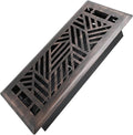 4x10 Inches Heavy Duty Walkable Floor Register Easy Adjust Air Supply Lever Floor Vents - Brooklyn Design - Vent Cover for Home Floor - Oil Rubbed Bronze