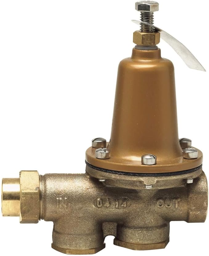 Watts LF25AUB-Z3 Series 3/4" Lead-Free Cast Copper Silicon Alloy Water Pressure Reducing Valve, NPT Female Union x NPT Female Outlet, Polymer Seat, Low Pressure Applications 10 to 35 psi
