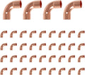 40-Pack HeSun Copper Fittings, 3/4-Inch Long Radius 90-Degree Copper Elbow, C x C with Sweat Solder Connection
