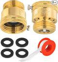 EFIELD 2-Pack Anti Siphon Vacuum Breakers Set, 3/4 Inch Backflow Preventer for Garden Spigot, RV, Solid Brass Anti-Backflow Valve with Sealing Tape and washers,(BIBCOCK004)