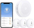 Winees WiFi Water Detector, 3 Pack Water Sensors with Leak Alert Email&SMS Notification, 100dB Adjustable Alarm, 100M Transmission for Basement, Bathroom, Laundry, IFTTT