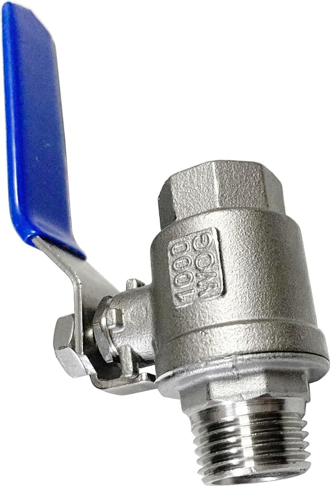 1/2" Male to Female Thread Full Port Ball Valves NPT 304 Stainless Steel for Water Oil Gas WOG1000