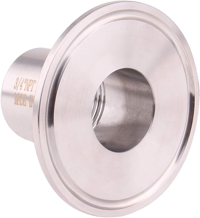DERNORD Sanitary Female Threaded Pipe Fitting to 2 Inch TRI CLAMP OD 64mm Ferrule (Pipe Size: 3/4" NPT （2 Inch Tri clamp）)