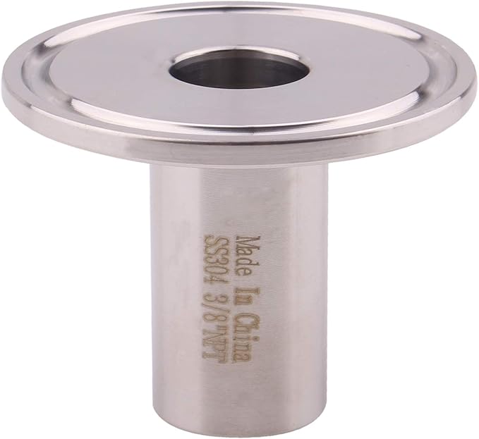 DERNORD Sanitary Female Threaded Pipe Fitting to 1.5 Inch TRI CLAMP OD 50.5mm Ferrule (Pipe Size: 3/8" NPT)