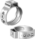 50 Pack 1/2 Inch PEX Cinch Clamp Rings, Stainless Steel Crimp Pinch Ring Clamps for PEX Tubing Pipe Fitting Connections