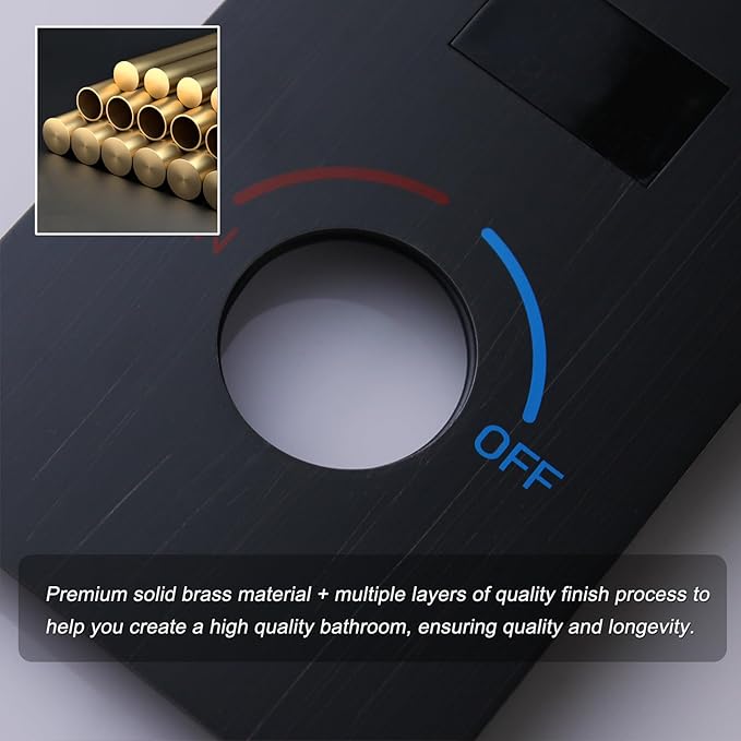 Shower Valve Concealed Shower Mixing Faucet with Temperature Display Function, Flow Control Brass Diverter Valve Kit, 5 Function Can Be Activated Simultaneously, Oil Rubbed Bronze
