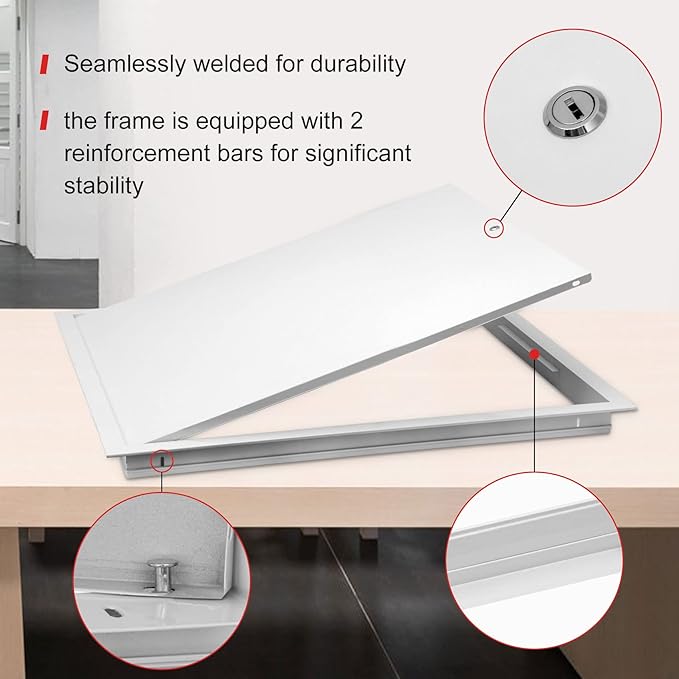 Thicken 1mm 18 x 18 Access Panel for Drywall,Attic Door, Ceiling Access Panel for Drywall,18x18Metal Access Panels are Thickened to 1mm to Solve The Problem of Fragile Panels(Screwdriver Latch)