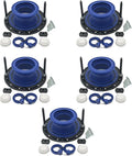 One N Done Toilet Flange Repair Kit - Toilet Kit For Low or Broken Flange. Toilet Wax Ring Replacement Kit W/Toilet Flange Extender Kit, Easy Toilet Bolts, & Toilet Caps For Bottom of Toilet. 5X