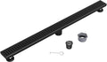 Neodrain 36" Matte Black Bathroom Linear Shower Drain with Removable Capsule Pattern Grate, 304 Stainless Steel Shower Floor Linear Drain- CUPC Certified with Hair Strainer