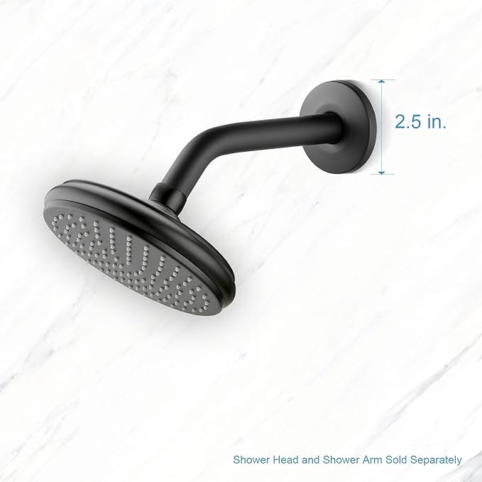 OFFO Shower Arm Flange 2.5" in Outer Diameter Replacement Shower Head Arm Escutcheon Plate Suitable for Most Brands Shower Head Arms, Matte Black