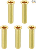 uxcell 5Pcs Fit for 2.5mm(1/8") Tube ID Brass Compression Fitting, Insert Tube Support Compression Sleeve Fittings, Sleeve Ferrules for Water Oil Air Pipe
