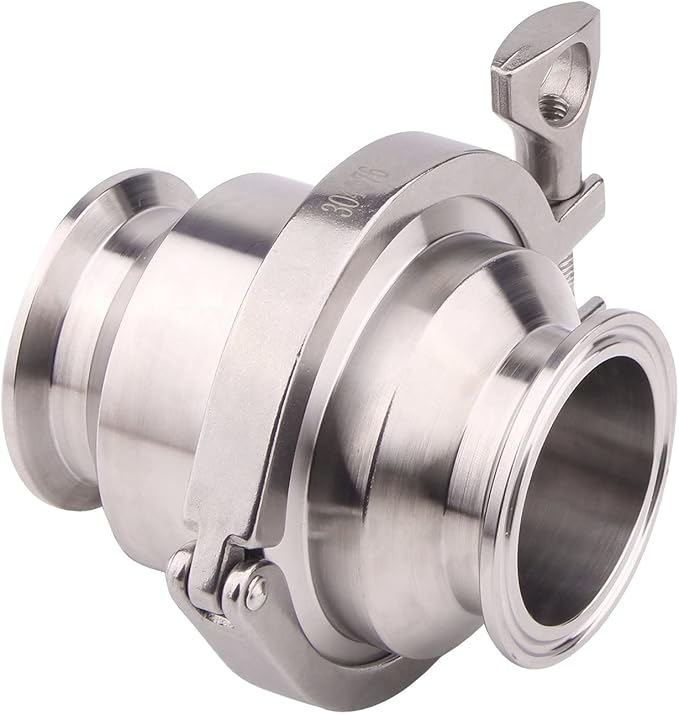 DERNORD Sanitary Check Valve - One Way Flow - 2" Tri Clamp Style, Stainless Steel 304, FKM Gasket (2" Tri Clamp Check Valve)