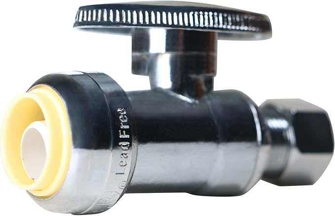 XFITTING OD Compression 3/8 Inch x 1/2 Inch Push Fit Straight Valve, 25-3-1=2XX, 2 Pieces