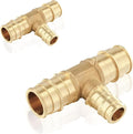 30-Pack HeSun PEX-A Fitting, 3/4"x3/4"x1/2" Expansion Tee, PEX Expansion Fitting Tee, ASTM F1960(PEX1960120-30)