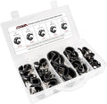 LOKMAN 50 Pieces Stainless Steel Cable Clamp Assortment Kit, Rubber Cushion Pipe Clamps Wire Line Insulated Clamps Assorted for Tube, Pipe, Cord Installation in 5 Size 1/4'' 3/8'' 1/2'' 3/4'' 1''