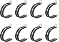 uxcell 1-7/8"(48mm) Cable Clamp, 304 Stainless Steel Rubber Cushioned Insulated Clamp R Shape Metal Clamp Tube Holder for Pipe Hose Wire Cord Installation 8Pcs