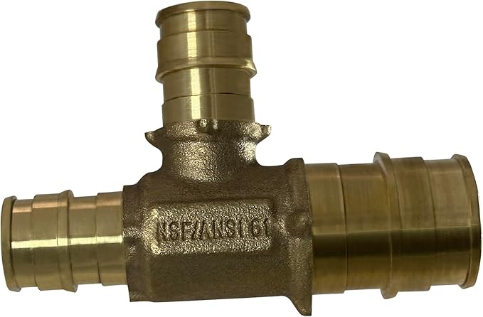 XFITTING Pex A 3/4 Inch x 1/2 Inch x 1/2 Inch Pex Tee, 201-1-5=2XX, 2 Pieces