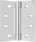 Hinges Self Closing Door Hinges 4 Inch 304 Stainless Steel Hinges Spring Loaded Hinges with Adjustable Tension Square Corners Heavy Duty Hinges 2 Pack