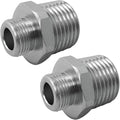 New Pack of 2 1/2 to 3/8 Reducer Adapter, Brass Hex Threaded Pipr Fitting, Supply Water Line Adapter Upgrade for Kitchen Plumbing