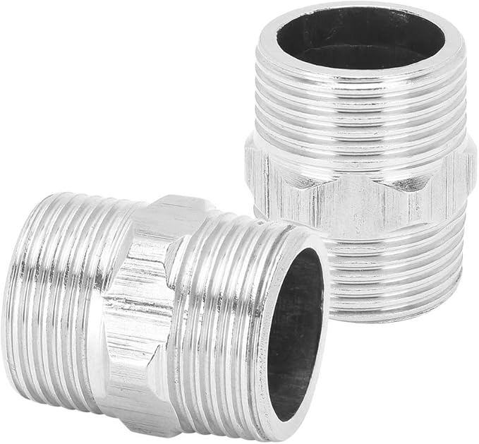 HEEPDD Steel Nipple 1in for Plumbing and Gas Applications Threaded Pipe Male Thread Connector Stainless Bathroom
