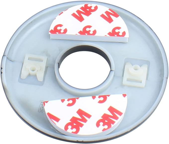 FDXGYH 2 Pcs ID 1.0 Inch ABS Wall Split Flange Self-Adhesive Tape Round Escutcheon Plate Cover for Water Pipe Faucet Decoration Accessories