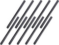 3/4" x 16" Black Painted Iron Pipe, Home TZH 10 Pack Threaded Black Paint Finish Metal Pipe Nipple for DIY Project/Furniture/Shelving Decoration(10, 16")