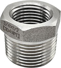 Beduan Stainless Steel Reducer Hex Bushing, 3/4" Male NPT to 1/2" Female NPT, Reducing Cast Pipe Adapter Fitting