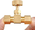Premium Brass Replacement Control Needle Valve 1/4" OD Compression X 1/4" OD Compression