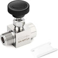 TAISHER 1PCS 304 Stainless Steel Straight Needle Valve 3/4" NPT Male x 3/4" NPT Female For Flow Control Water Gas Oil