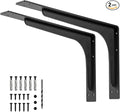 30 INCH x 18 INCH Shelf Brackets,L Shelf Brackets,Vertical Angle, Premium Alloy Metal Heavy Duty Shelf Bracket, high Strength Mounting Hardware Included, Corner Brace Joint,Pack of 2.