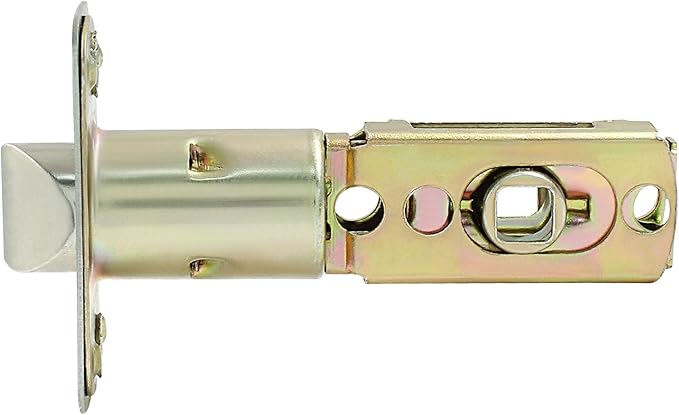 Tubular Mortice Latch, Passage Door Latch, Adjustable Square Latch Size 60/70mm, Replacement Entry Latch for Lever Door Handles, Internal Door Handles
