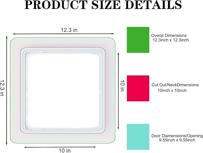 FORLAND Plumbing Access Panel for Drywall Ceiling White 10 x 10 inch Plastic Access Door Removable Hinged Wall Access Panel Reinforced Hinged Panel