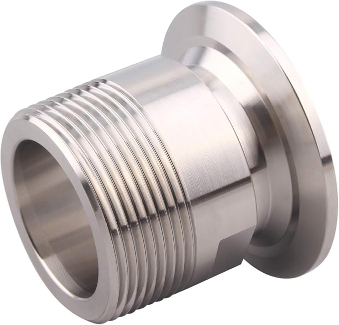 DERNORD 2''Tri clamp Adapter to 1.5 inch MNPT Thread Ferrule Sanitary Pipe Fitting