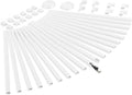 340in Cord Covers for Wires on Wall, One-Cord Wire Covers for Cords, Small White Cord Hider Wall, LZEOY Cable Raceway Wire Hider for Cords, Paintable Cable Concealer - 20x L17 W0.59in H0.4in