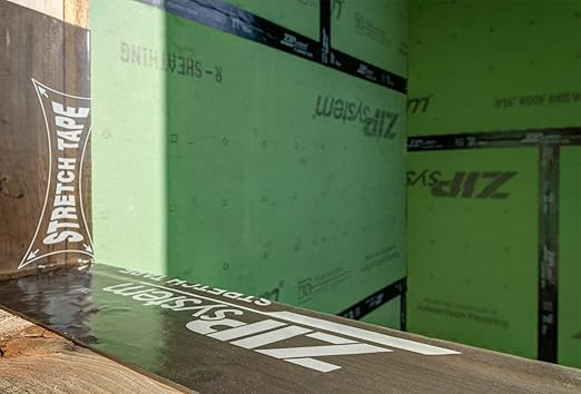 ZIP System Huber Stretch Tape | Self-Adhesive Flexible Flashing for Doors-Windows (10" x 75')
